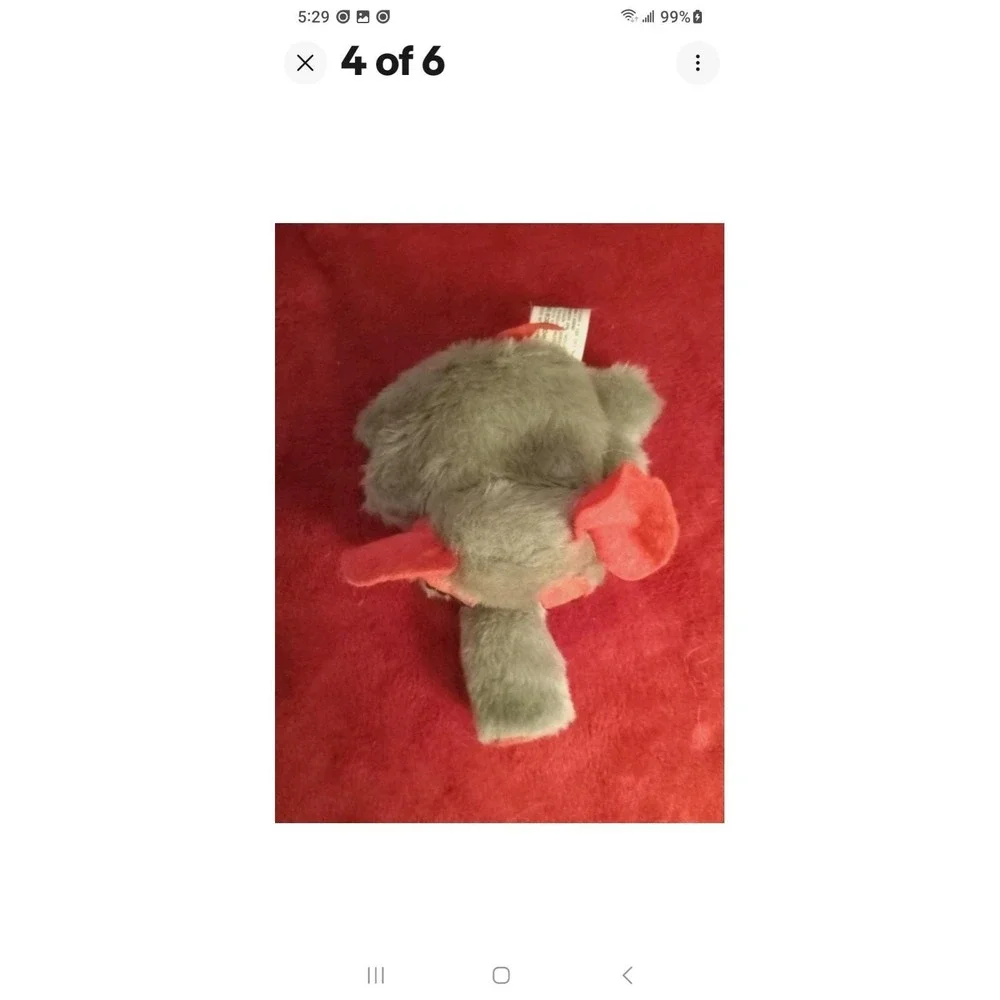 VINTAGE Elephant Wallace Berrie and Company 1974 small Plush VERY RARE